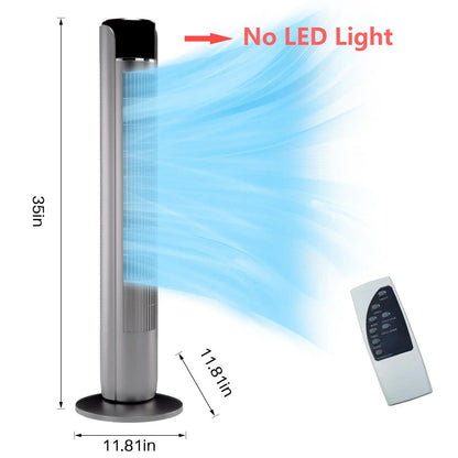【New】Tower Fan for Bedroom, 28Db Silent Standing Fan with 12H Timer, Smart Auto Mode, 64° Oscillating Bladeless Cooling Fan for Home Office,Summerwins