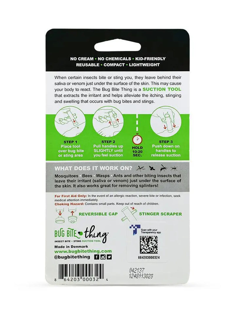 Bug Bite Relief Suction Tool - White